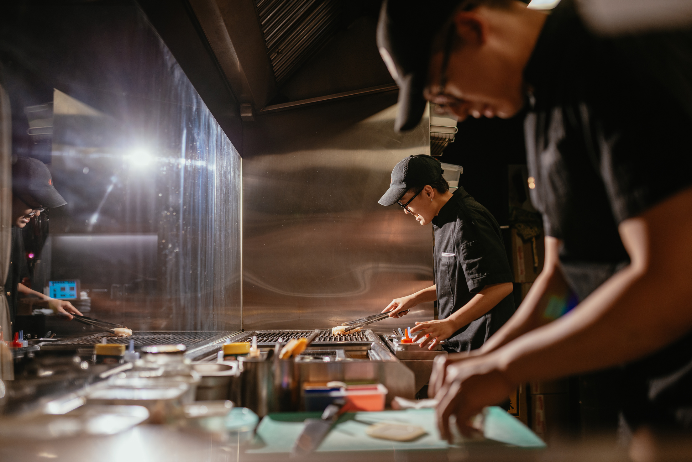 Chef working in restaurant kitchen